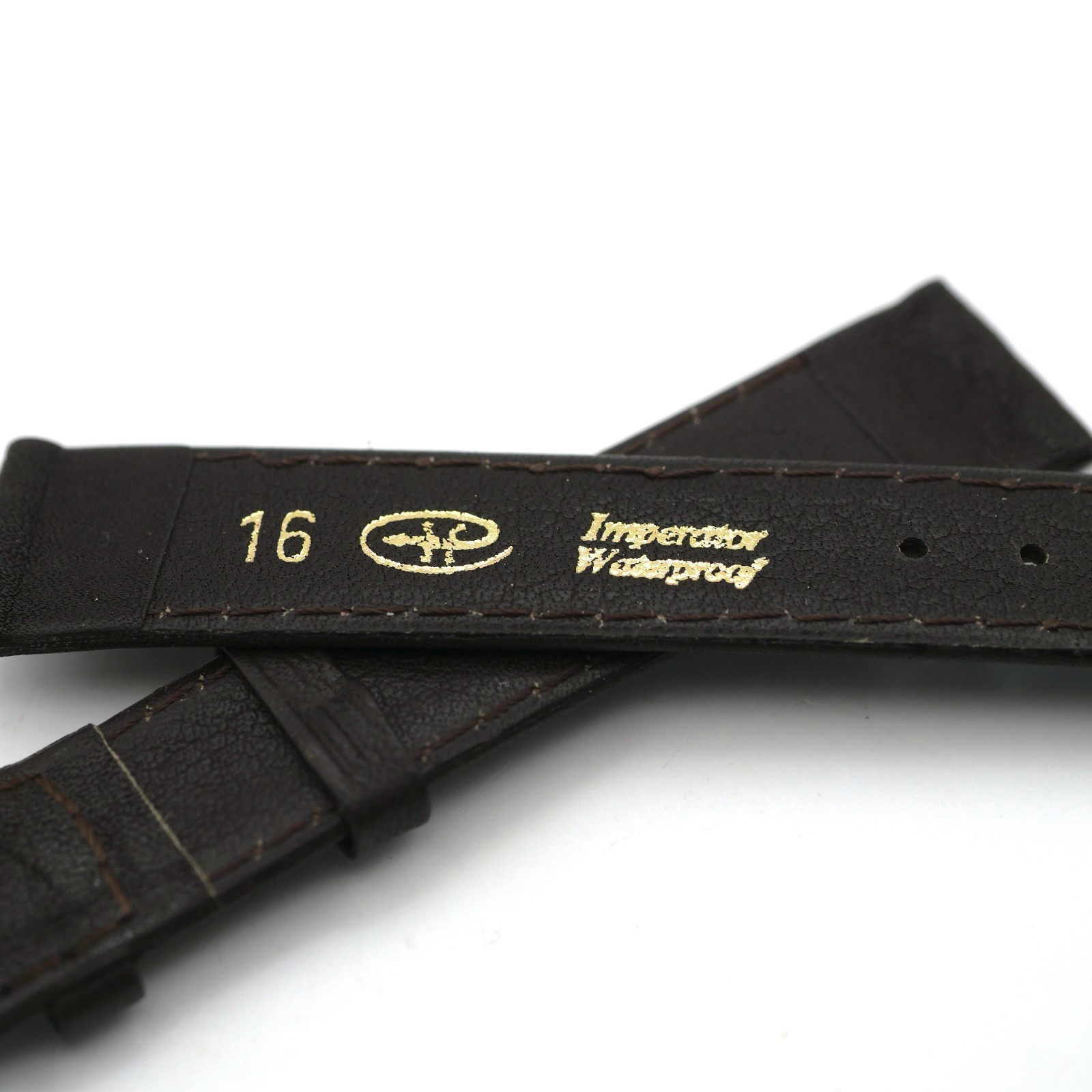Bracelet de montre en cuir véritable waterproof - 16 mm Marron - Colly – Image 3