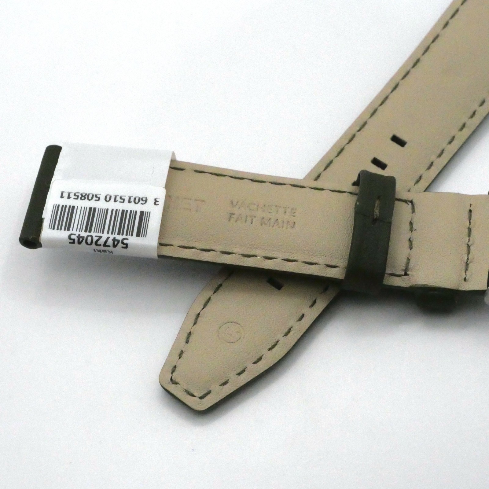 Bracelet de montre en cuir Véritable vachette - 16 mm Kaki - Rochet – Image 4
