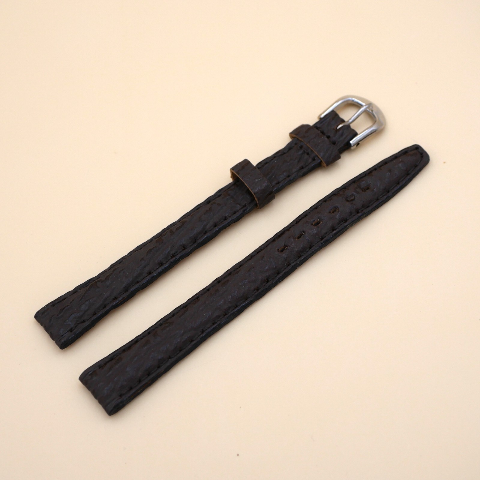 Bracelet en Requin Véritable 12 mm Marron - Fabriqué en France - Taille XL