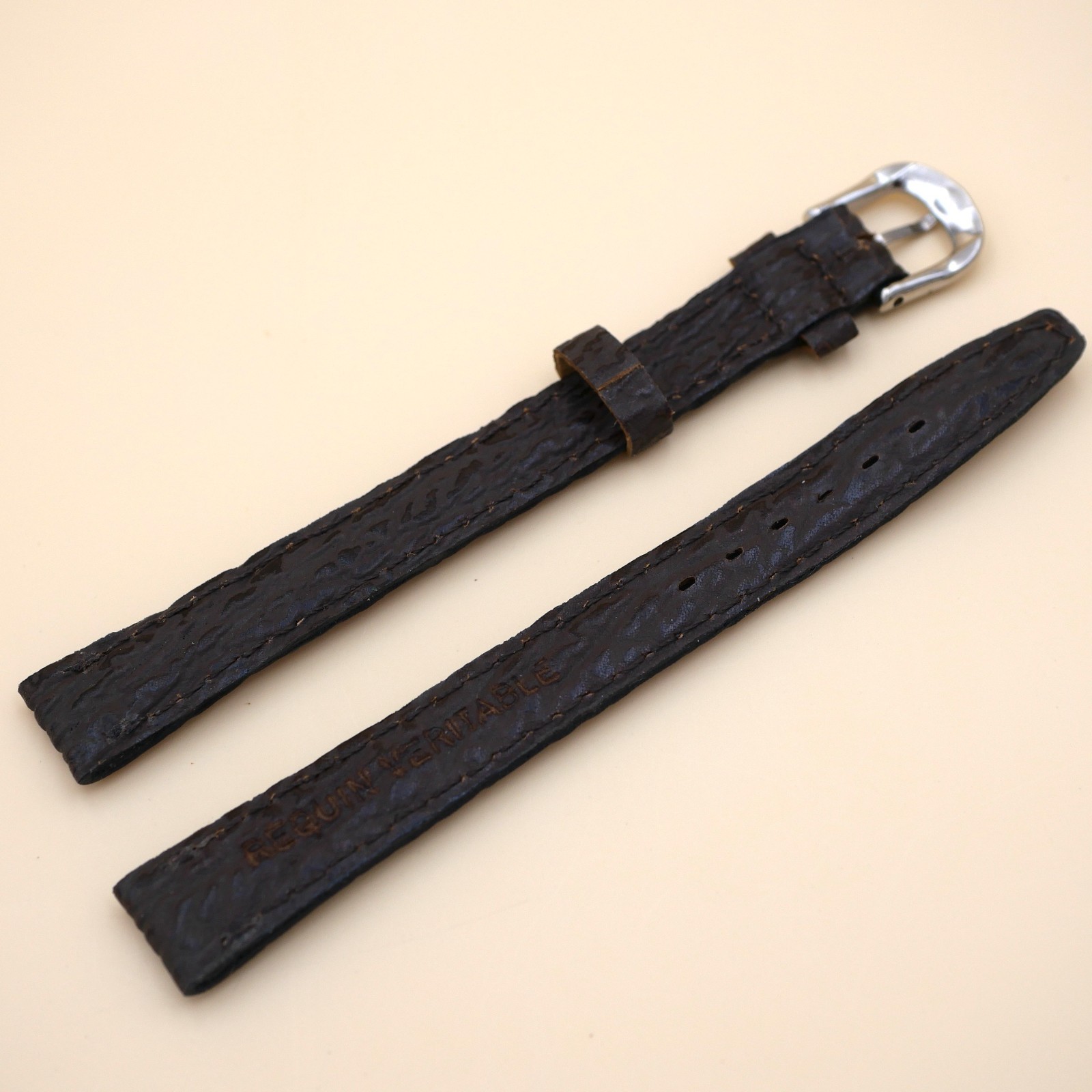 Bracelet en Requin Véritable 12 mm Marron - Fabriqué en France - Taille XL – Image 2