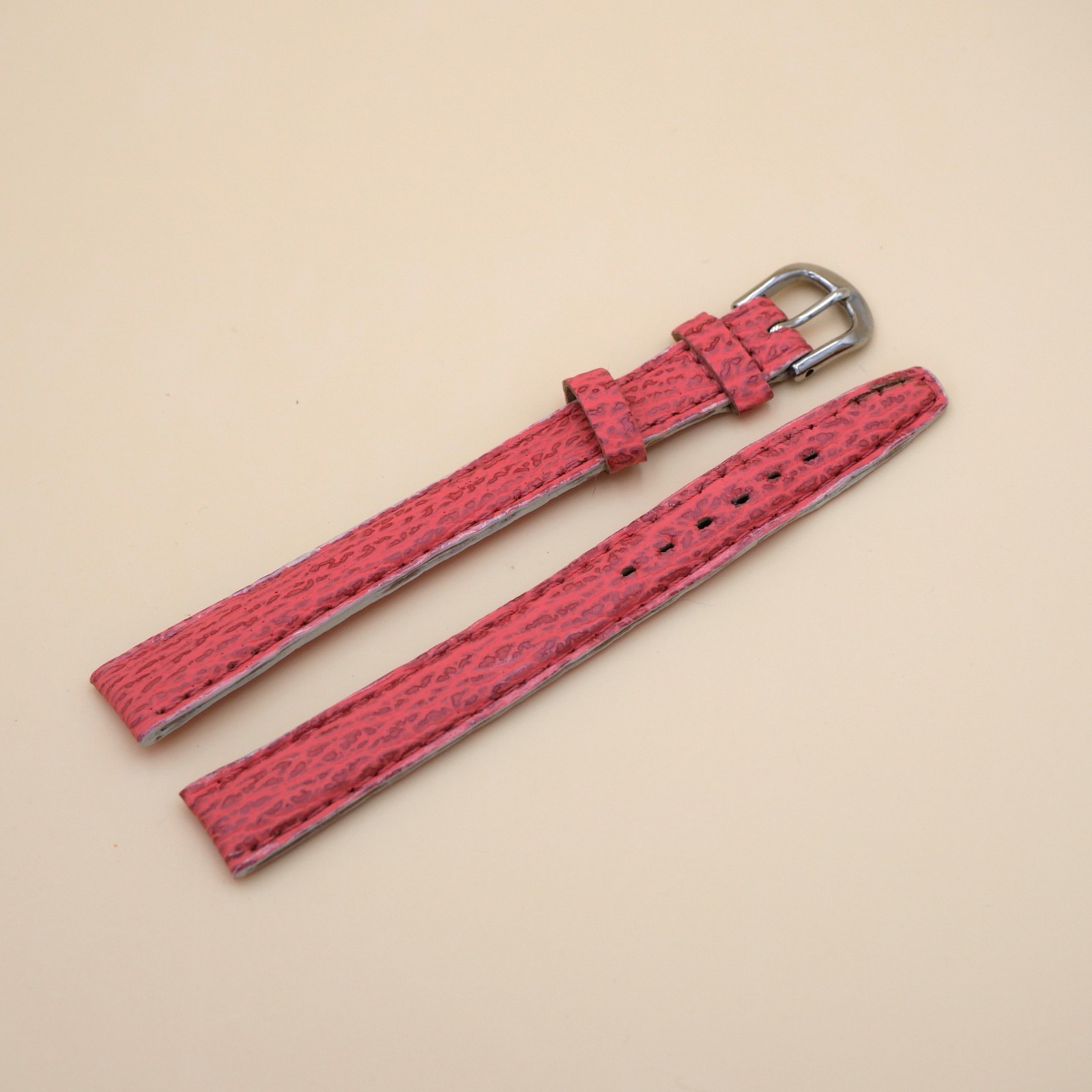 Bracelet en Requin Véritable 12 mm Rose - Fabriqué en France - Taille XL