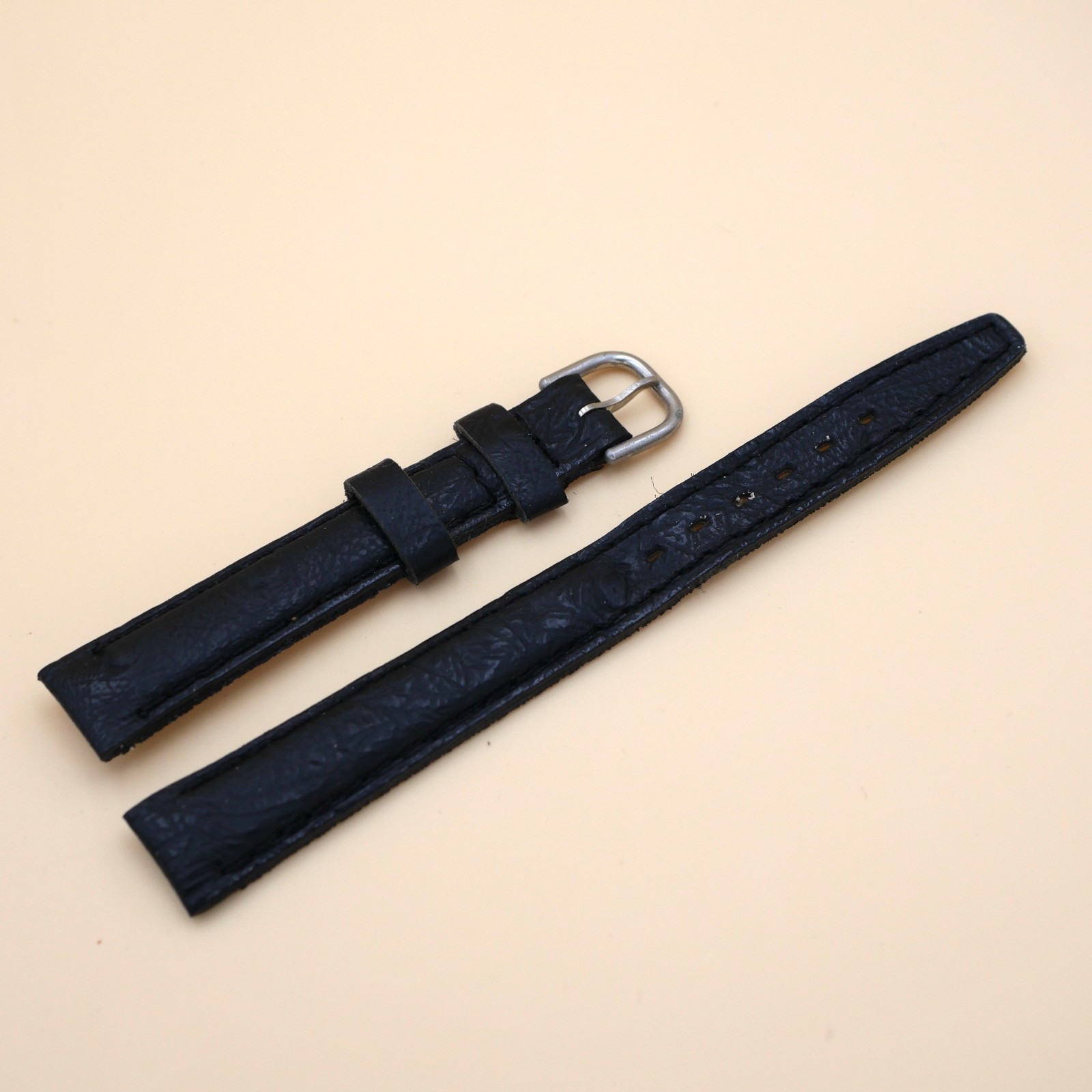 Bracelet en Veau Véritable 12 mm Noir - Fabriqué en France - Taille XL
