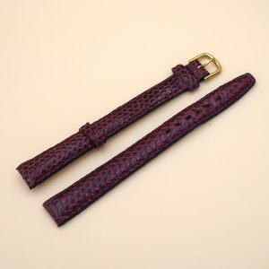 Bracelet en Lézard Véritable 12 mm Bordeaux - Fabriqué en France - XL