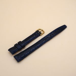 Bracelet en Veau Véritable 12 mm Bleu - Fabriqué en France - Taille XS