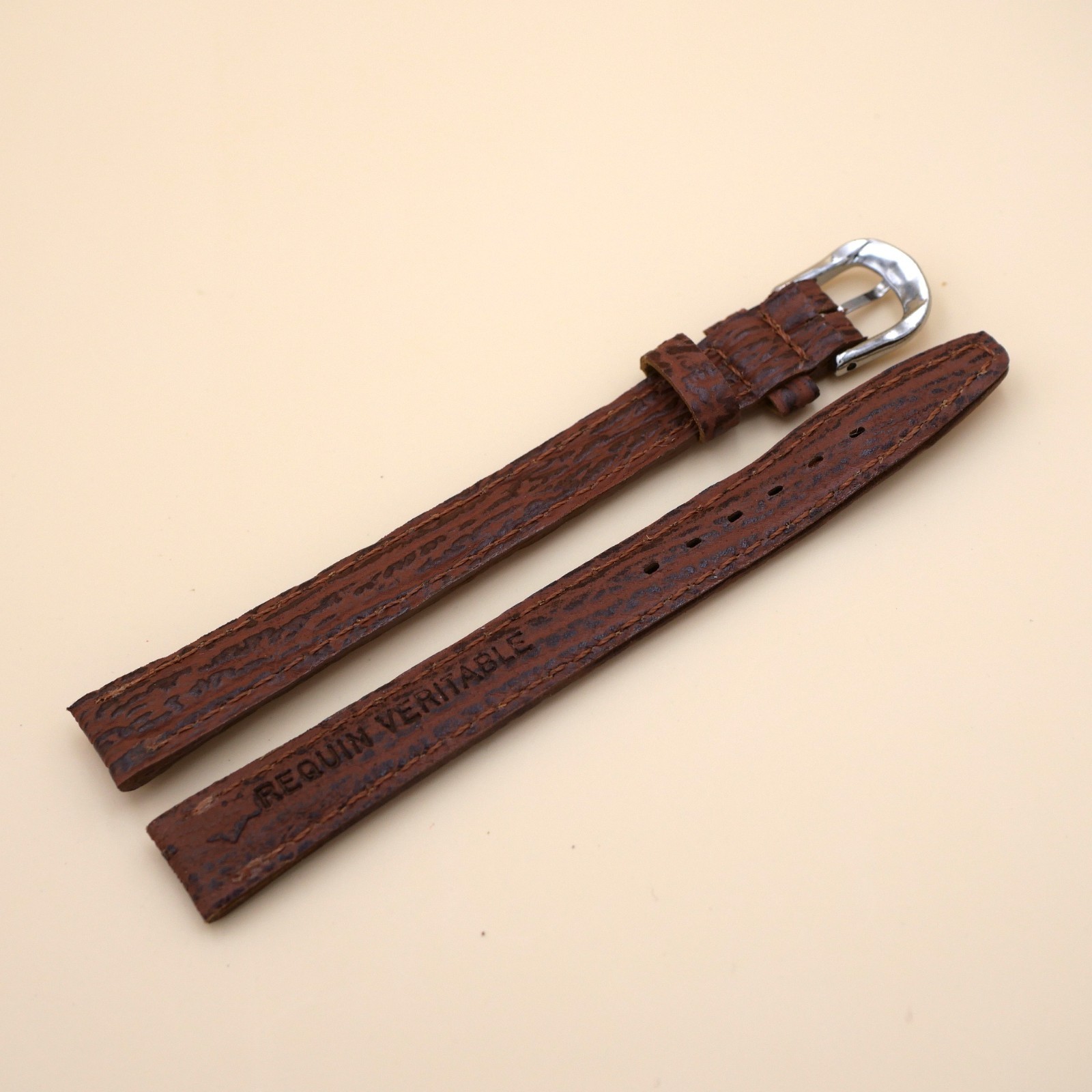 Bracelet en Requin Véritable 12 mm Marron clair - Fabriqué en France - XL – Image 2