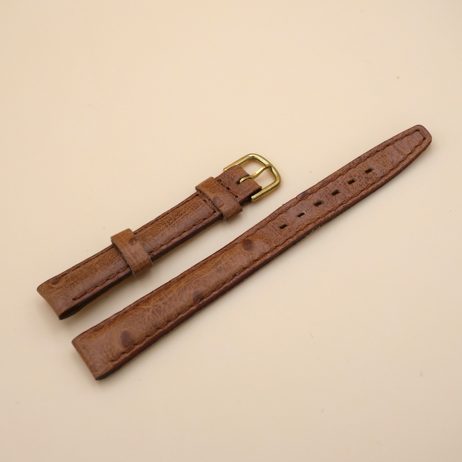 Bracelet en Veau Véritable 12 mm Marron - Fabriqué en France - Taille XS