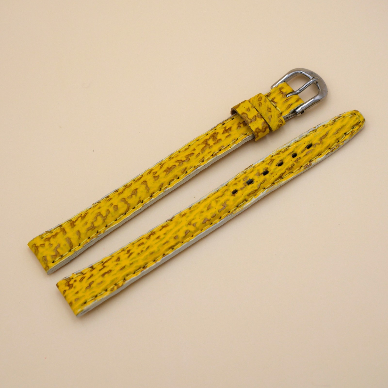 Bracelet en Requin Véritable 12 mm Jaune - Fabriqué en France - Taille XL