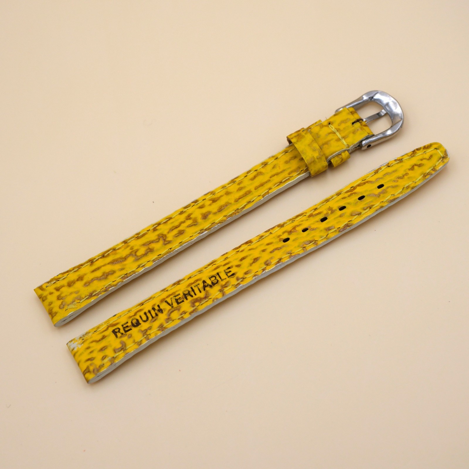 Bracelet en Requin Véritable 12 mm Jaune - Fabriqué en France - Taille XL – Image 2