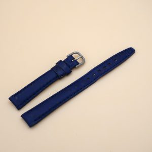 Bracelet en Veau Véritable 12 mm Bleu - Fabriqué en France - Taille XS (3630)