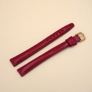 Bracelet en Lézard Véritable 12 mm Rouge - Fabriqué en France - Taille XL