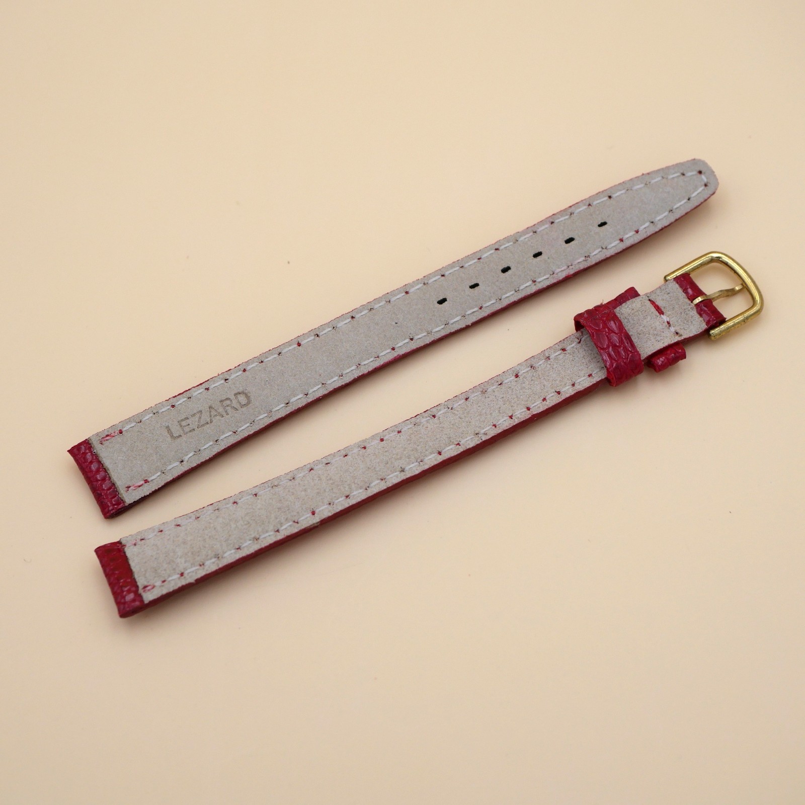 Bracelet en Lézard Véritable 12 mm Rouge - Fabriqué en France - Taille XL – Image 2
