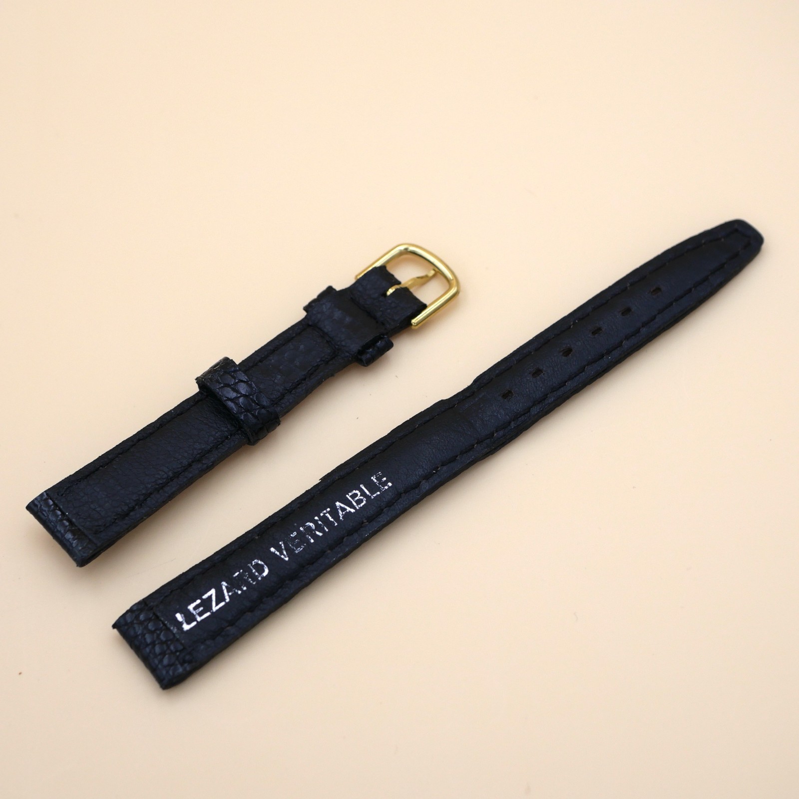 Bracelet en Lézard Véritable 12 mm Noir - Fabriqué en France - Taille XS – Image 2