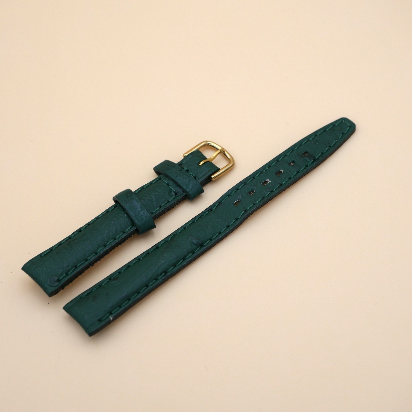 Bracelet en Veau Véritable 12 mm Vert - Fabriqué en France - Taille XL