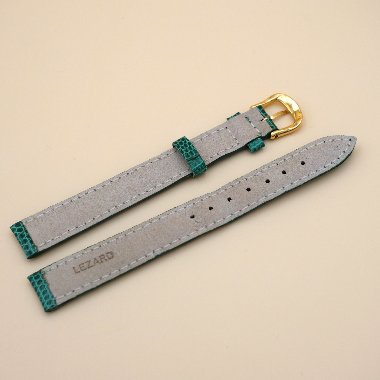 Bracelet en Lézard Véritable 14 mm Vert - Fabriqué en France - Taille XL – Image 2