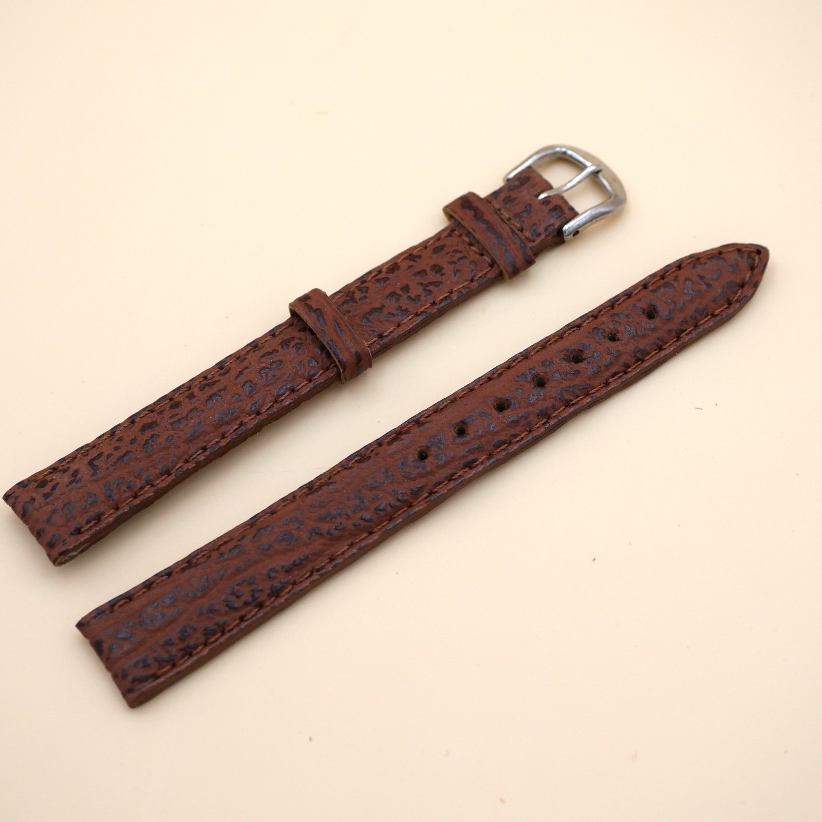 Bracelet en Requin Véritable 14 mm Marron - Fabriqué en France - Taille XL