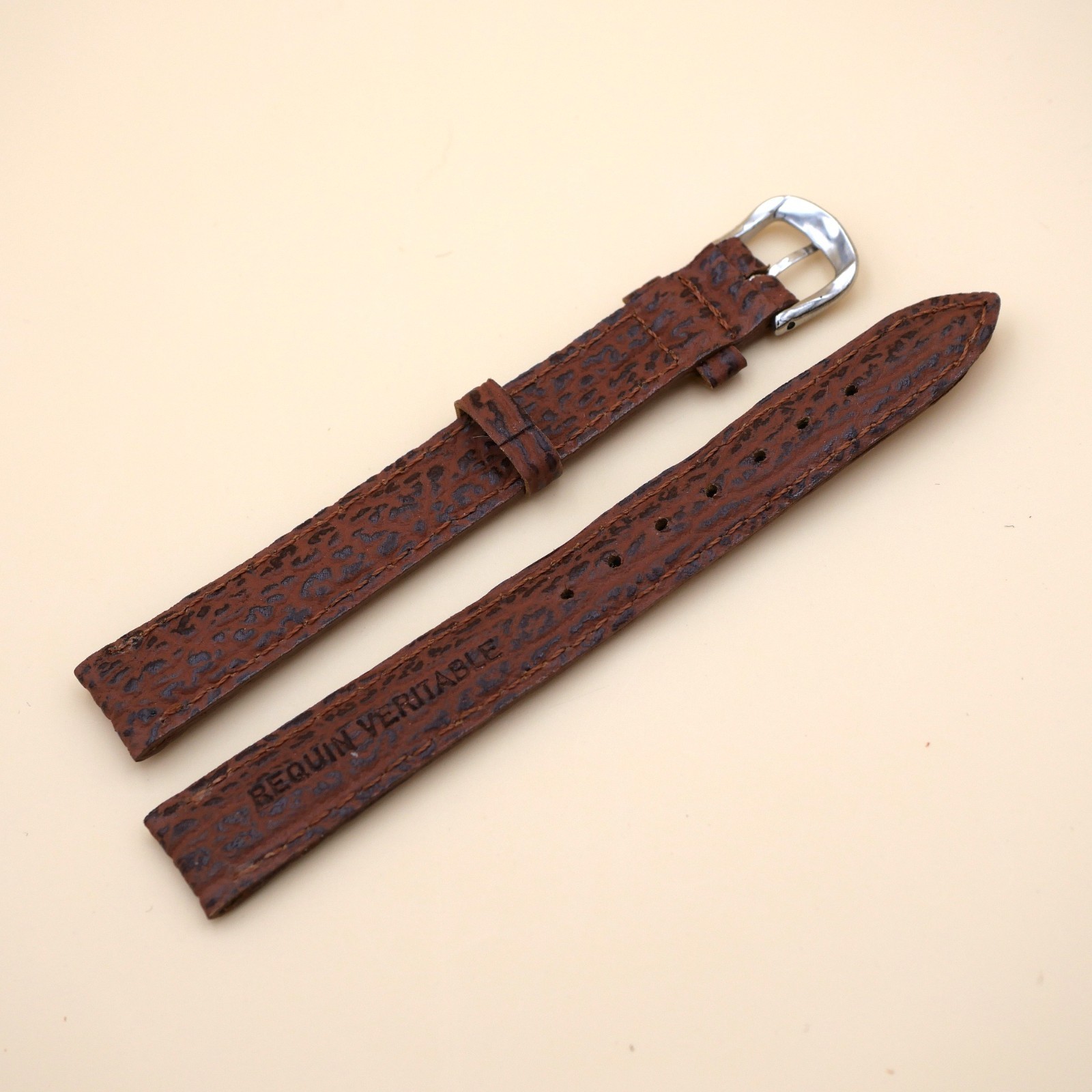 Bracelet en Requin Véritable 14 mm Marron - Fabriqué en France - Taille XL – Image 2