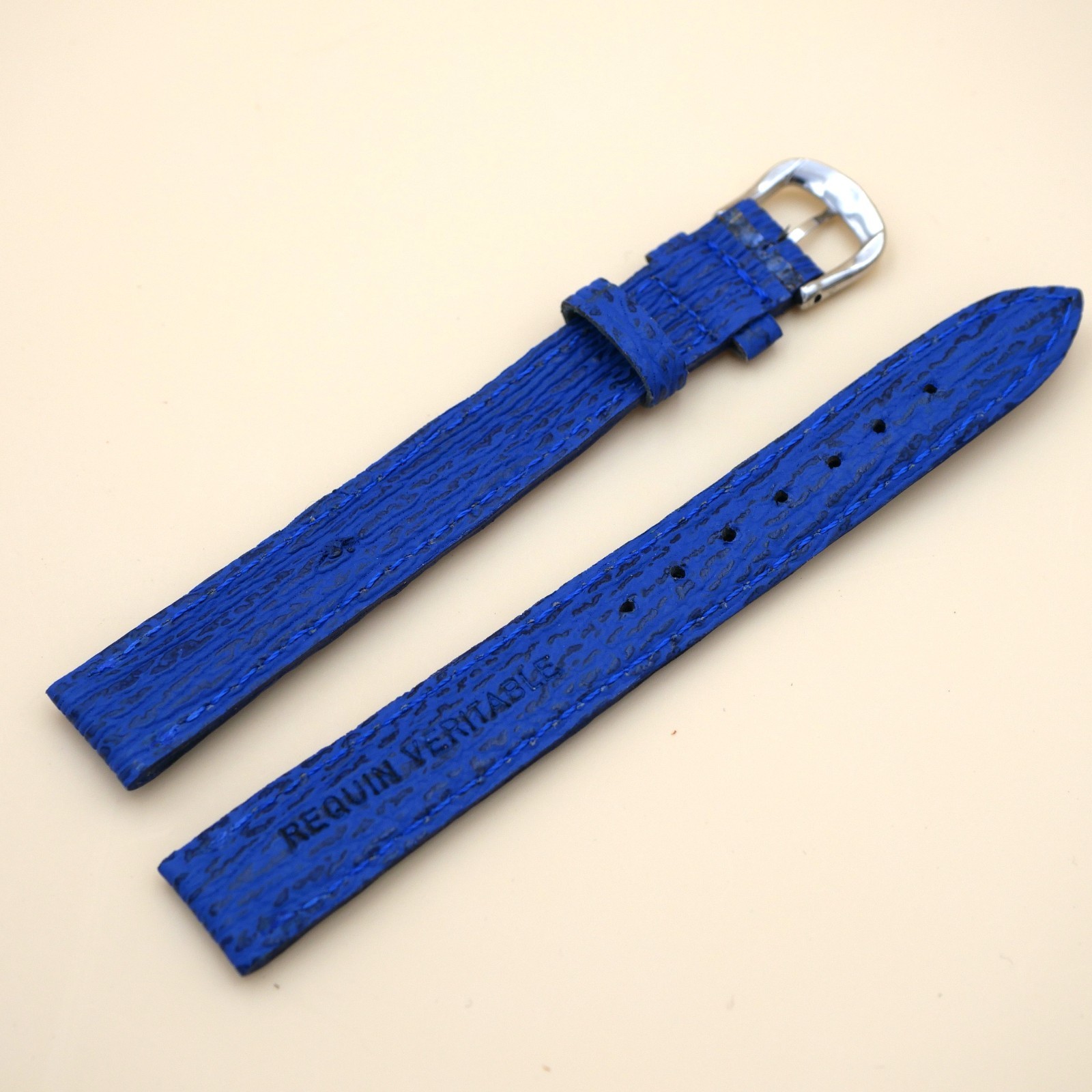 Bracelet en Requin Véritable 14 mm Bleu - Fabriqué en France - Taille XL – Image 2