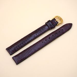 Bracelet en Lézard Véritable 14 mm Bordeaux - Fabriqué en France - XL