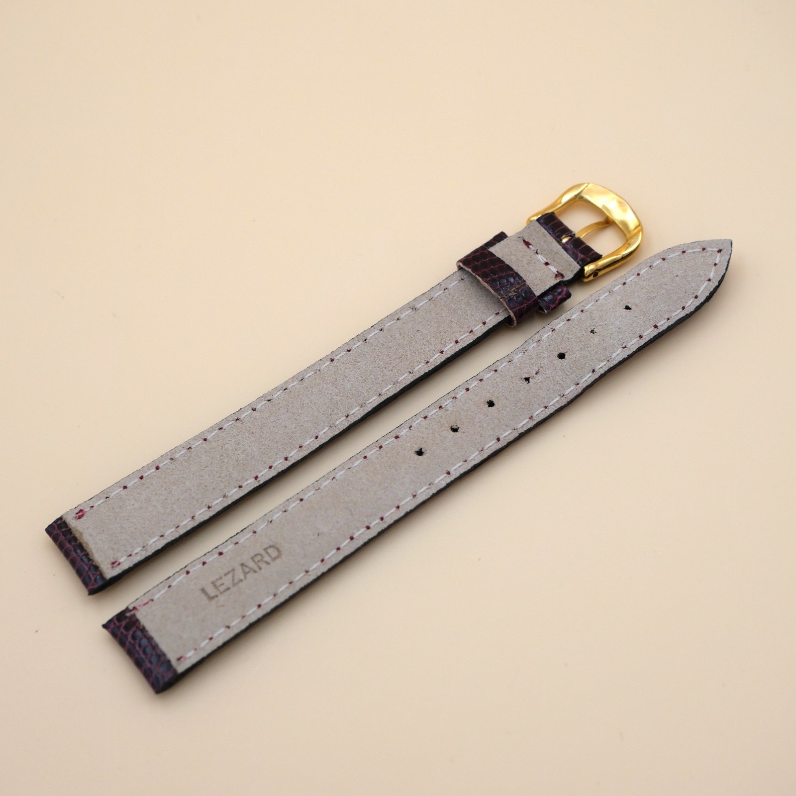 Bracelet en Lézard Véritable 14 mm Bordeaux - Fabriqué en France - XL – Image 2