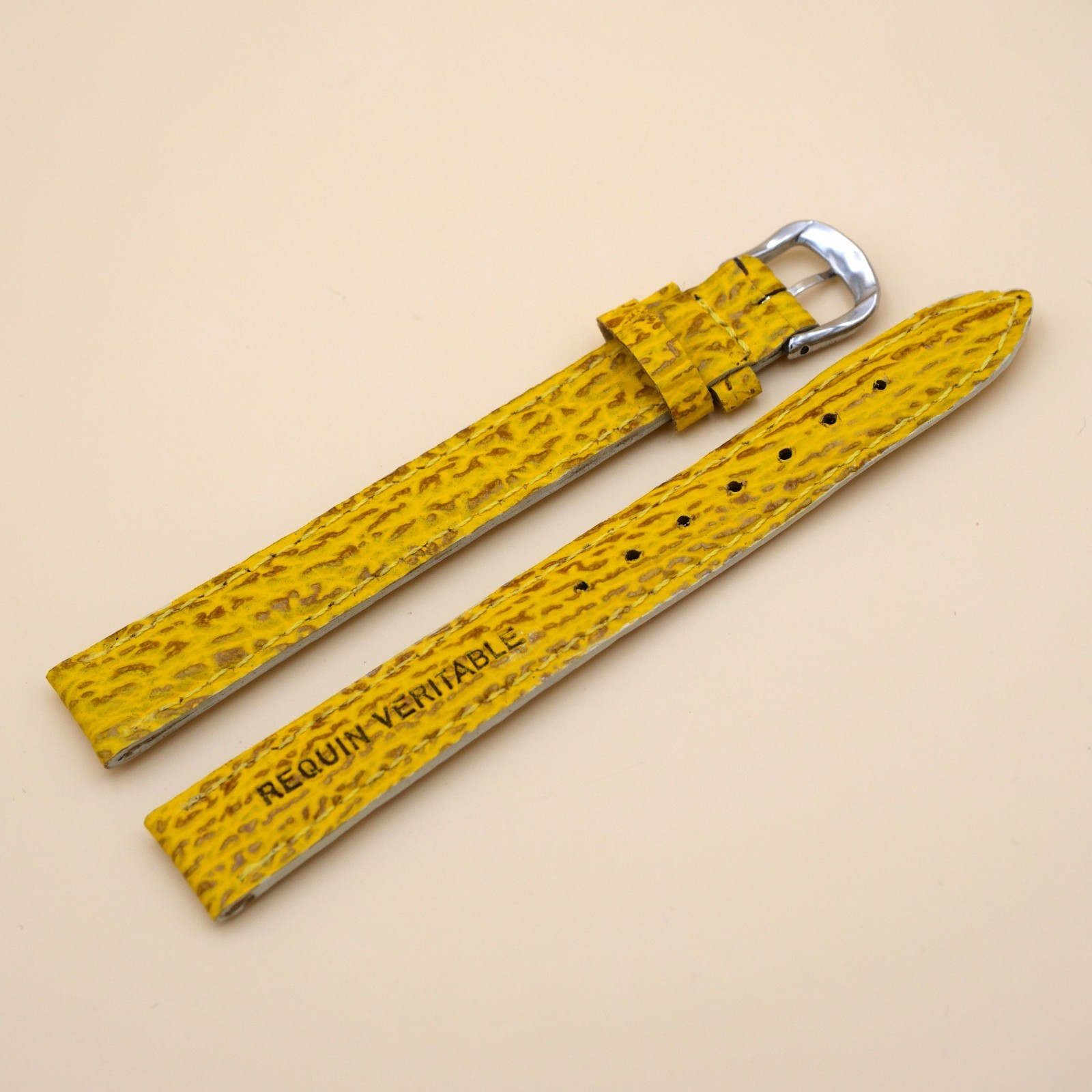 Bracelet en Requin Véritable 14 mm Jaune - Fabriqué en France - Taille XL – Image 2