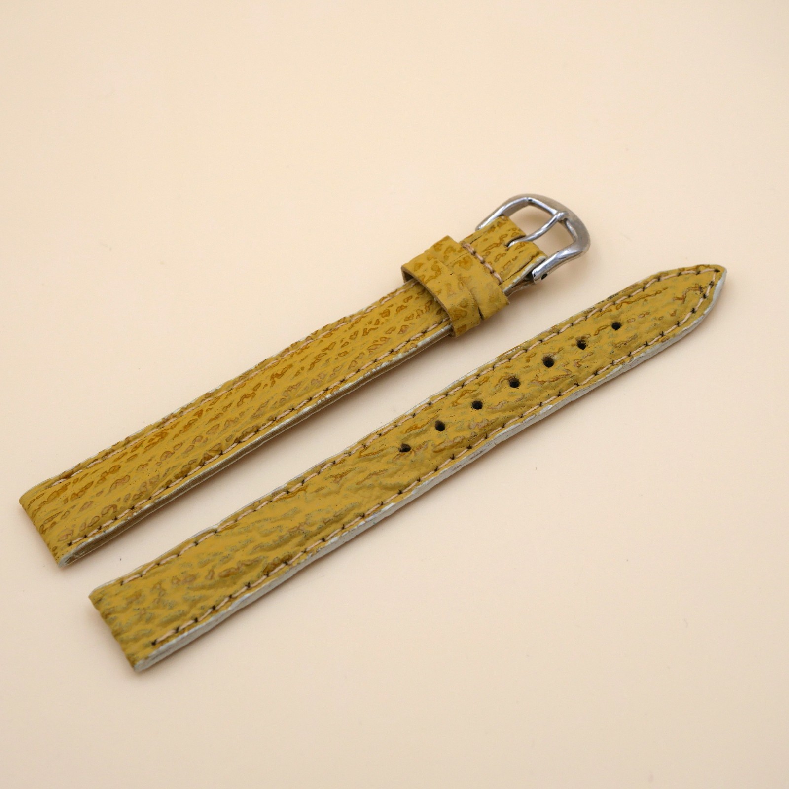Bracelet en Requin Véritable 14 mm Jaune pâle - Fabriqué en France - XL