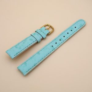 Bracelet en Veau Véritable 14 mm Turquoise - Fabriqué en France - Taille XS