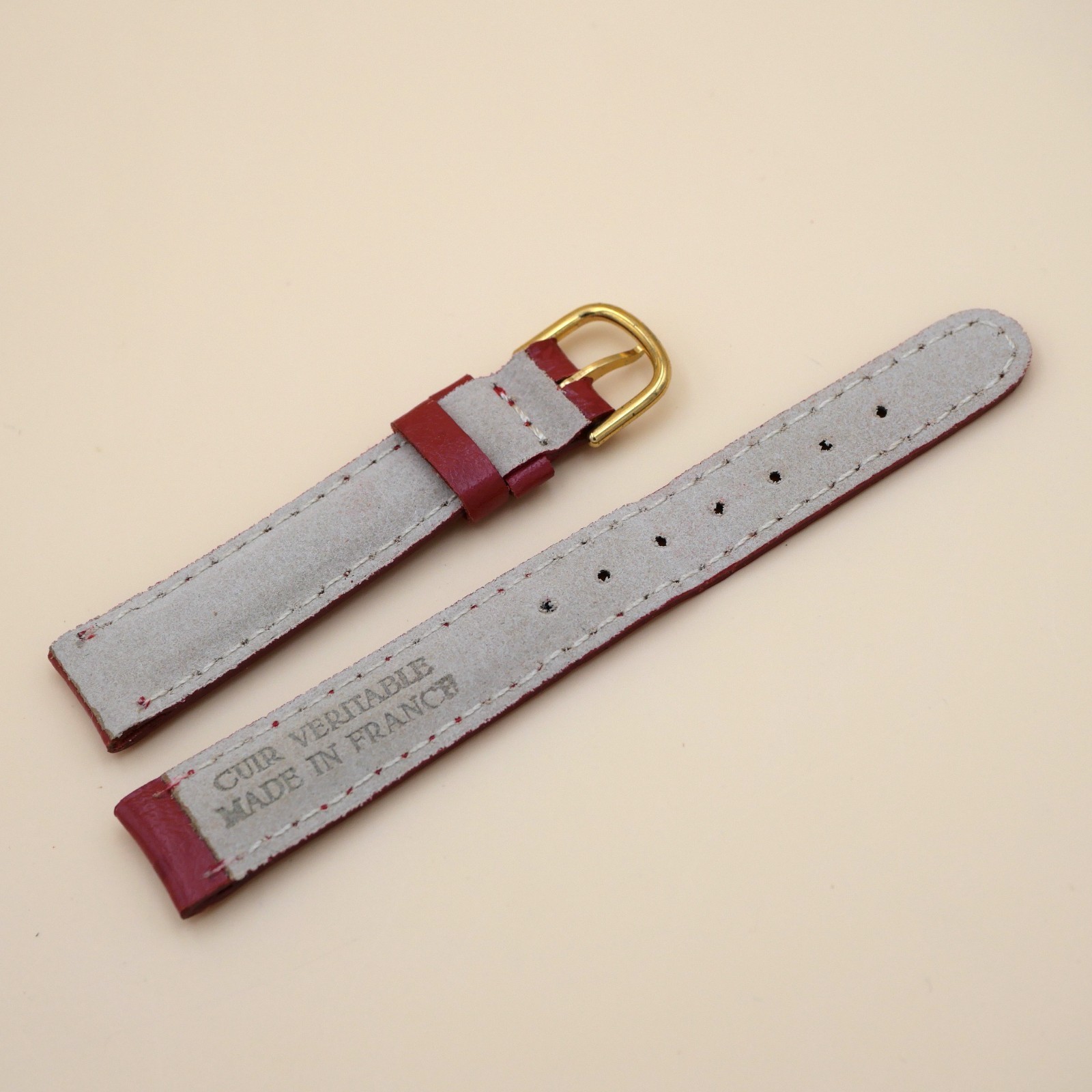 Bracelet en Lézard Véritable 14 mm Rouge - Fabriqué en France - Taille XS – Image 2