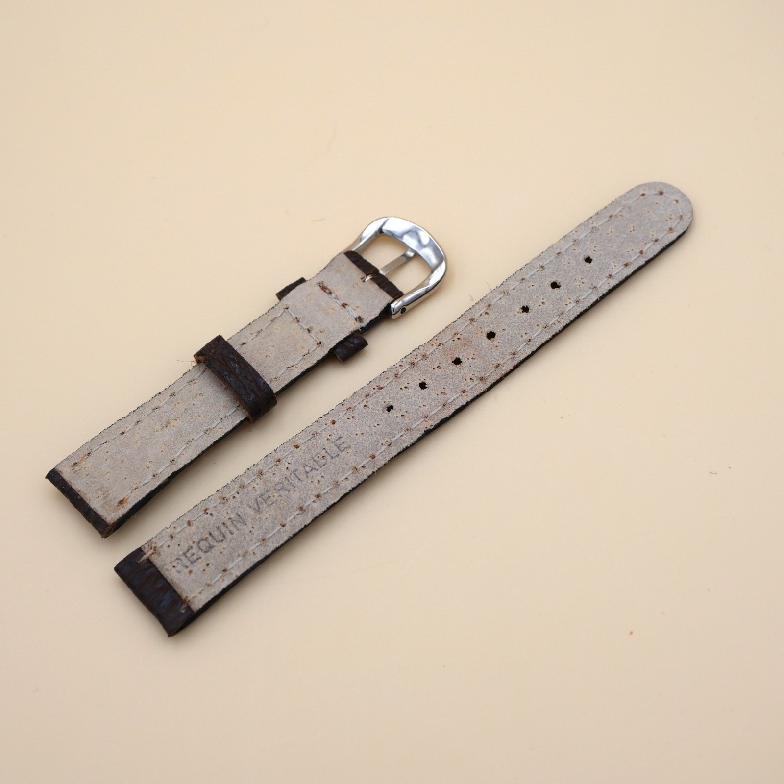 Bracelet en Requin Véritable 14 mm Marron - Fabriqué en France - Taille XS – Image 2