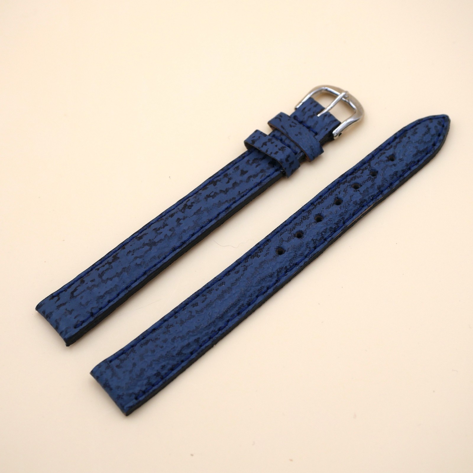 Bracelet en Requin Véritable 14 mm Bleu gris - Fabriqué en France - XL