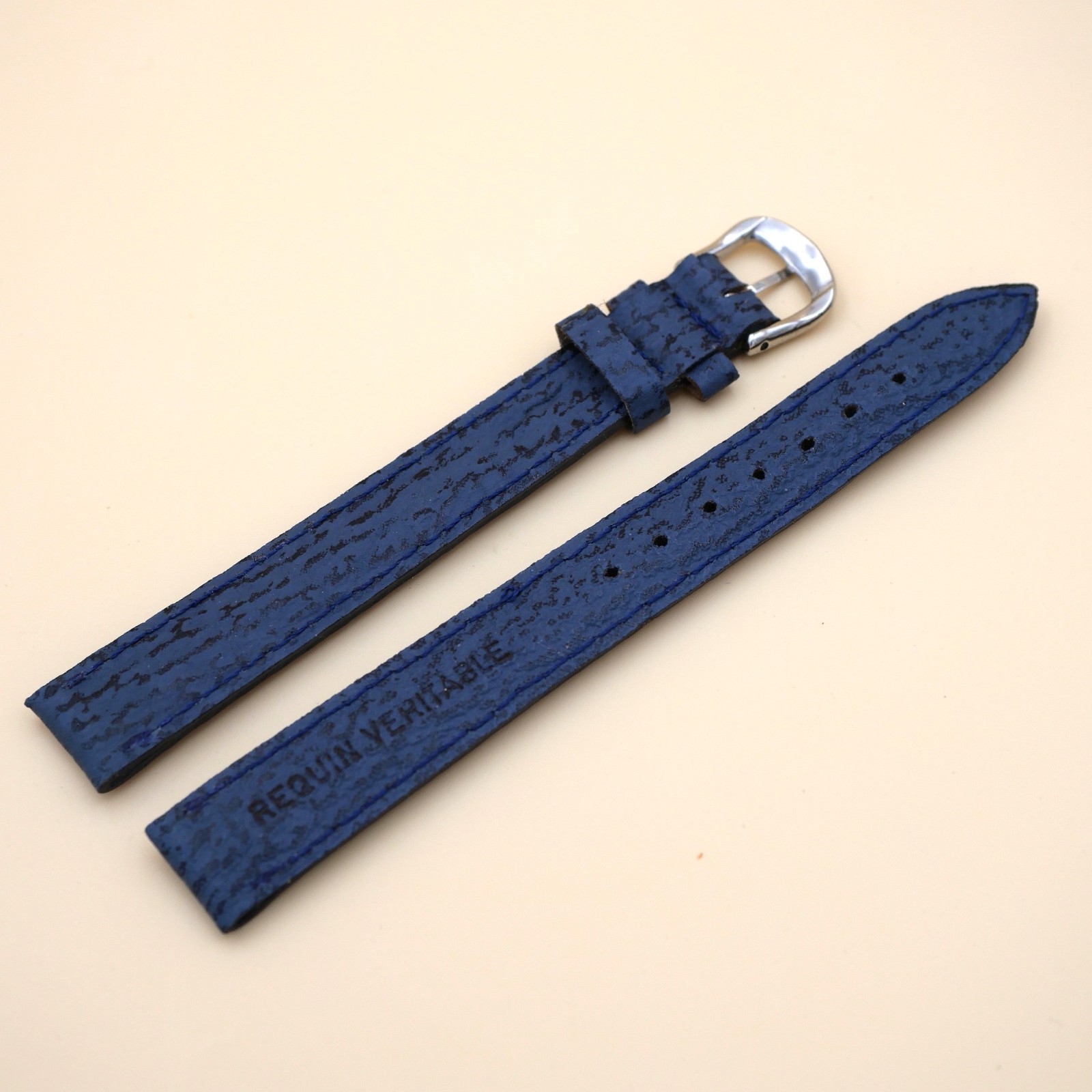 Bracelet en Requin Véritable 14 mm Bleu gris - Fabriqué en France - XL – Image 2