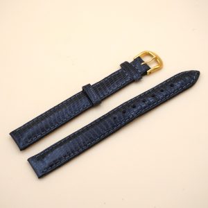 Bracelet en Lézard Véritable 14 mm Noir - Fabriqué en France - Taille XL