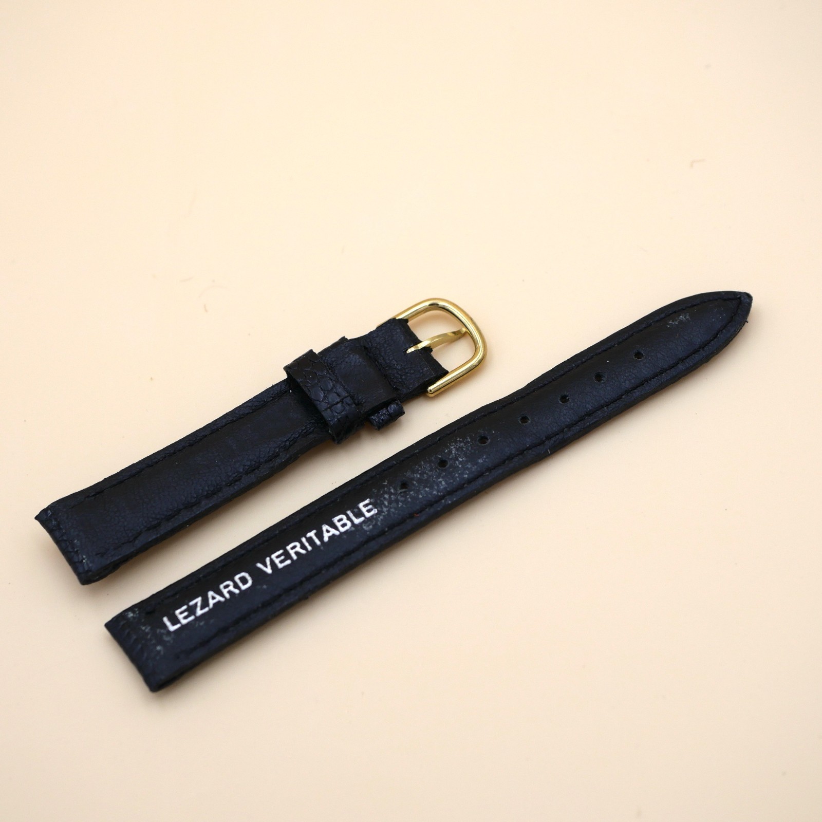 Bracelet en Lézard Véritable 14 mm Noir - Fabriqué en France - Taille XS – Image 2