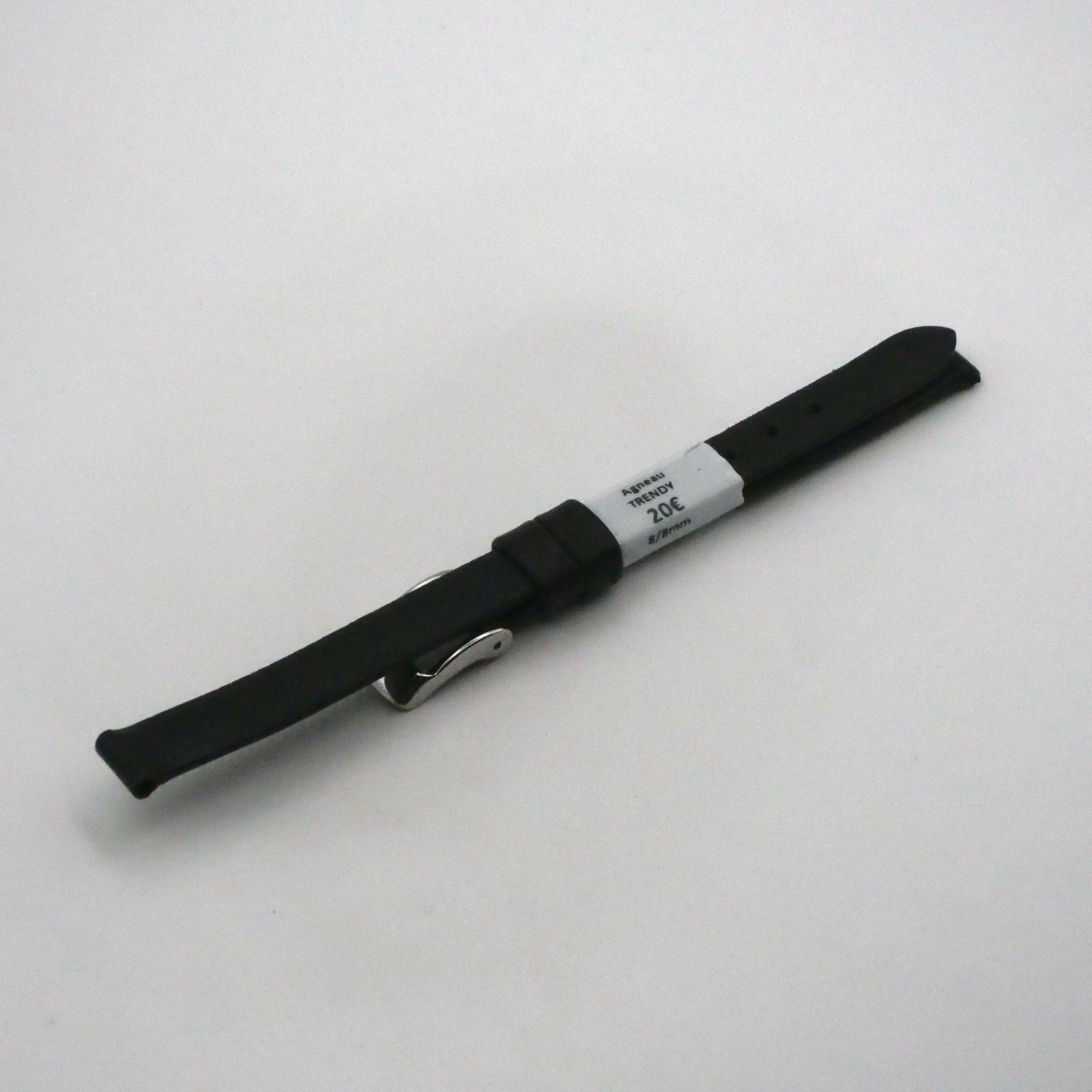 Bracelet de montre en cuir Véritable Agneau - 8 mm Noir - Rochet