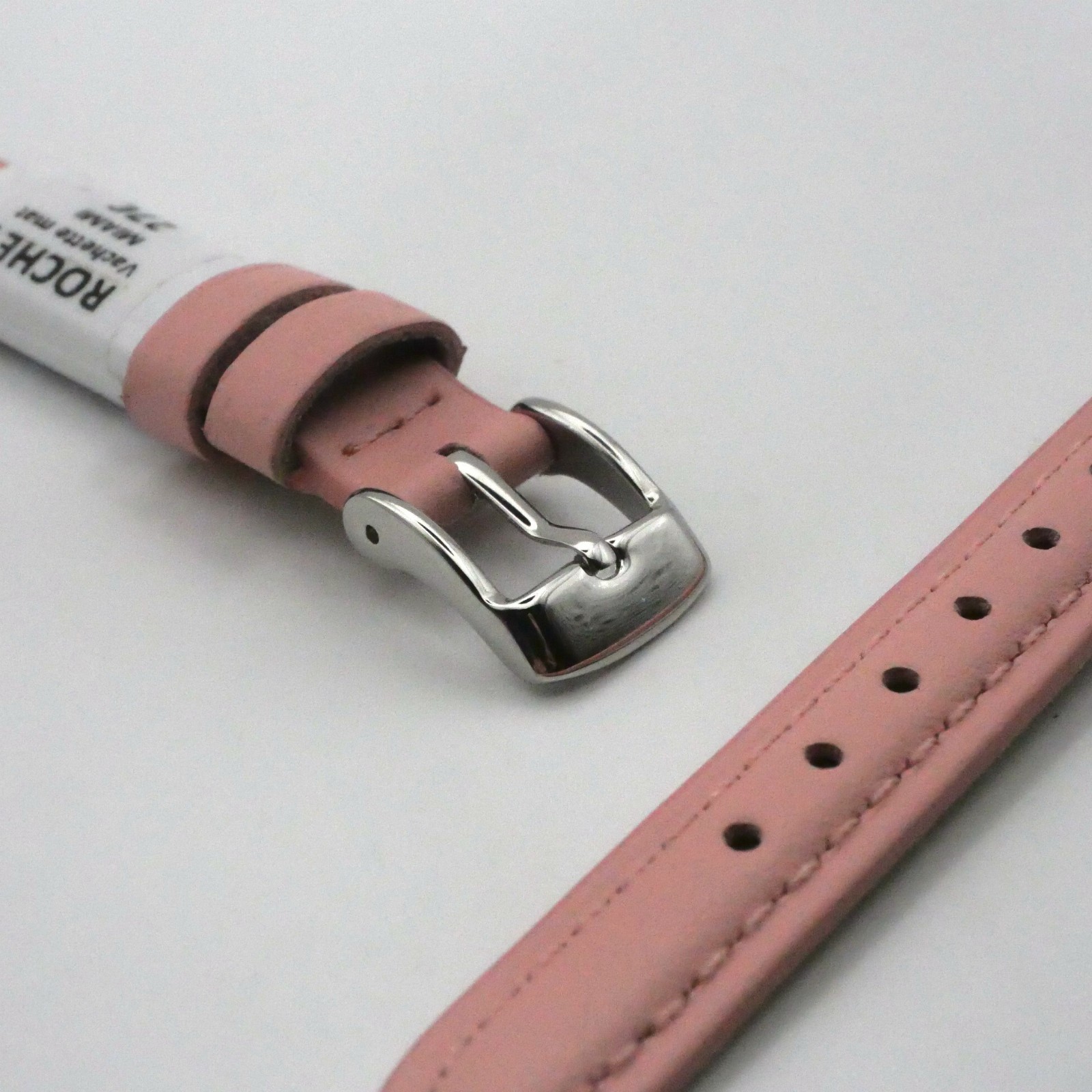 Bracelet de montre en cuir Véritable Vachette mat - 12 mm Rose - Rochet – Image 3