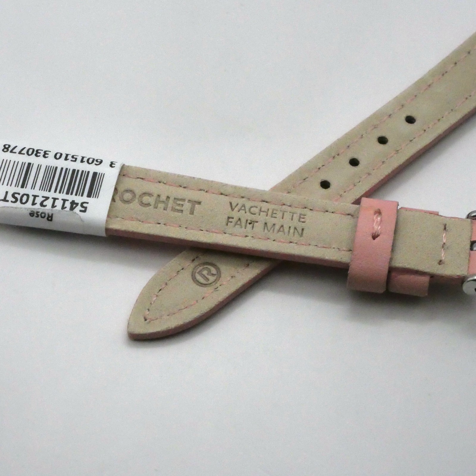 Bracelet de montre en cuir Véritable Vachette mat - 12 mm Rose - Rochet – Image 4