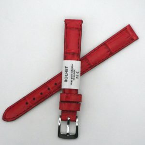 Bracelet de montre en cuir véritable veau - 12 mm Rouge - Rochet