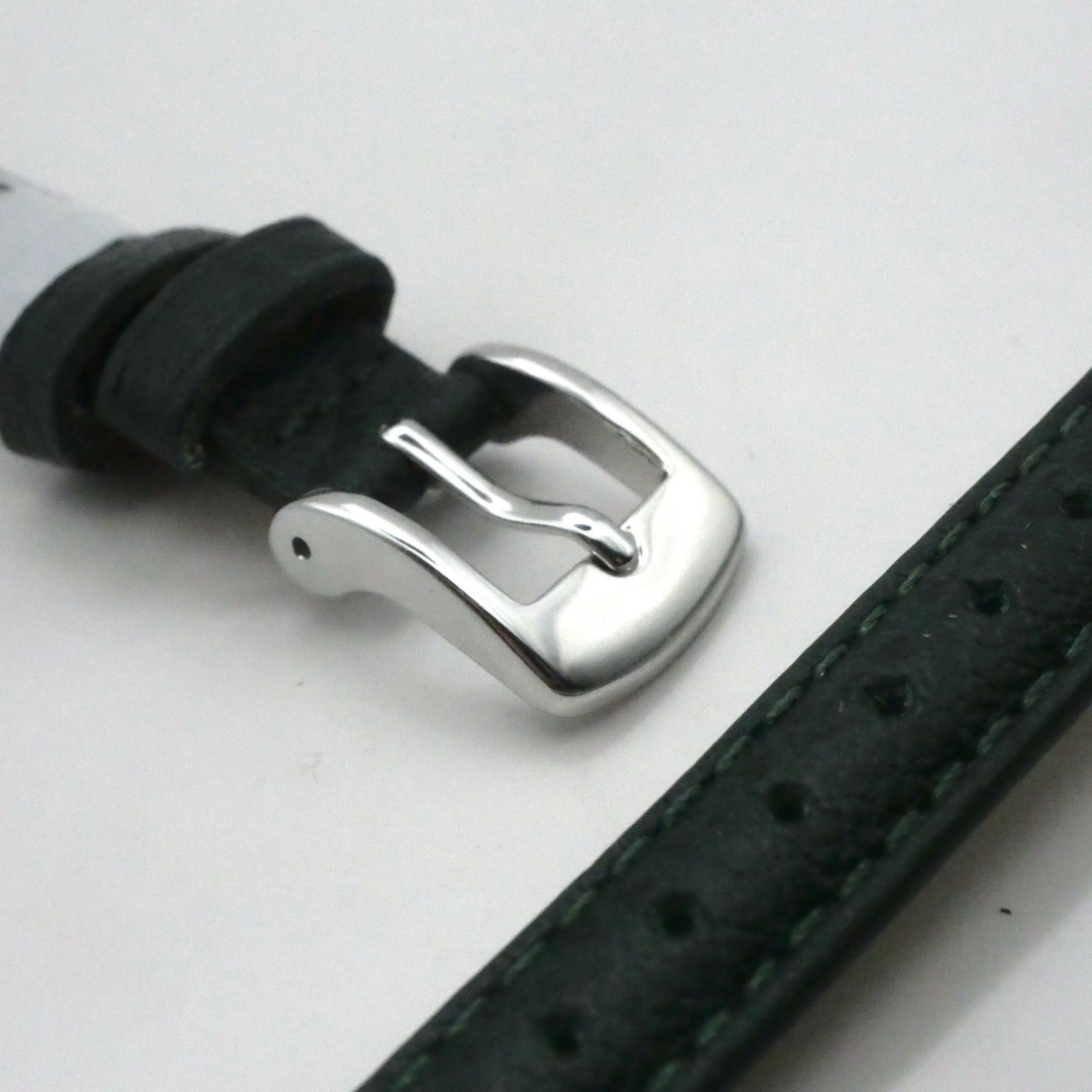 Bracelet de montre en cuir véritable buffle - 12 mm Vert - Rochet – Image 3
