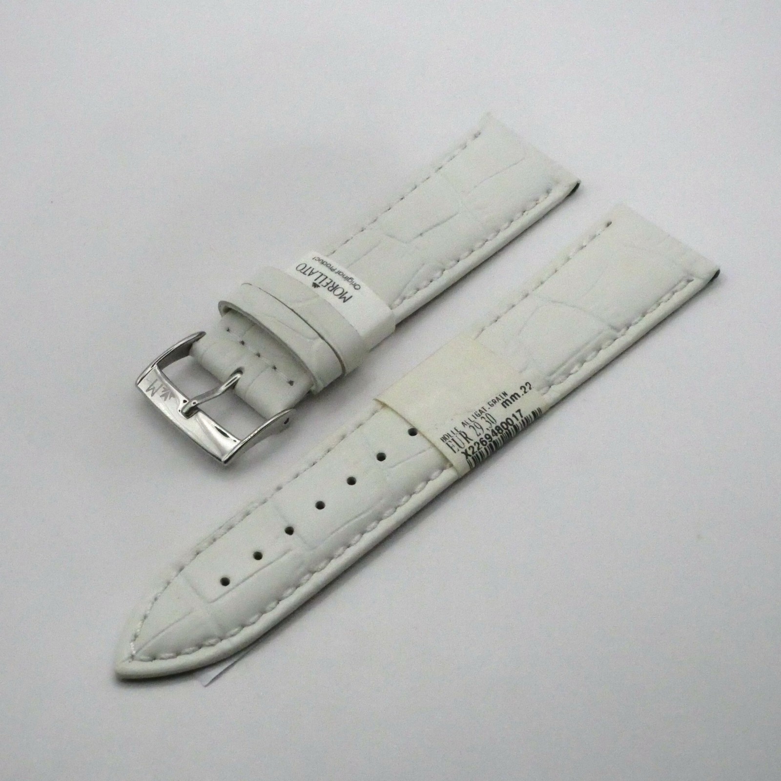 Bracelet de montre en cuir veau - 22 mm Blanc - Morellato – Image 2