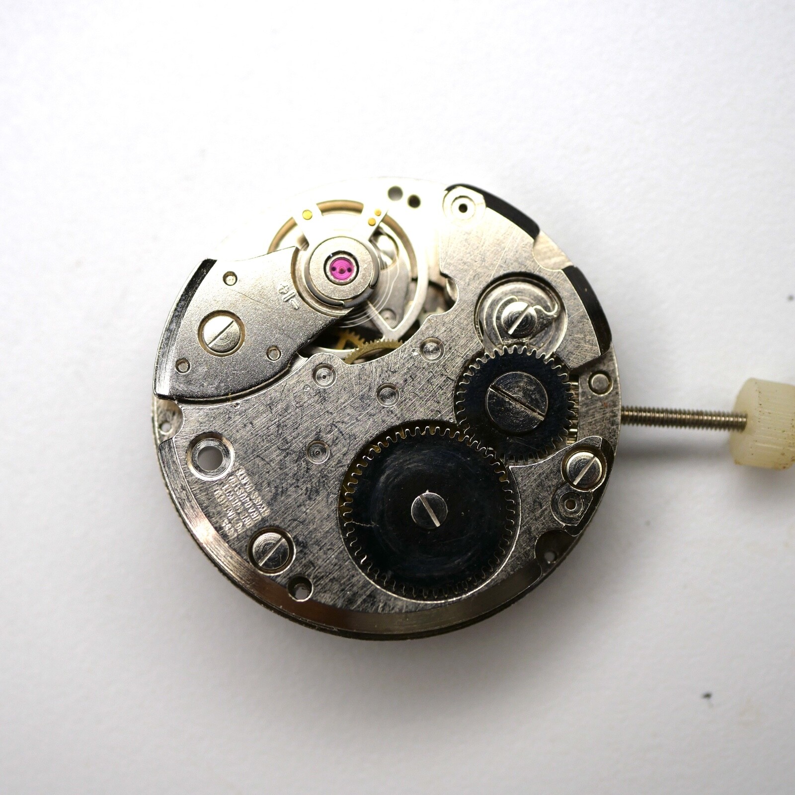 Mouvement pour pièces ES 55 Balancier OK Fonctionne (watch movement for parts)