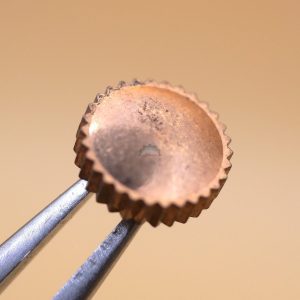 Couronne de montre Ø70 Filetage 1,40 Tube Ø36 - Plaqué or rose [NOS]