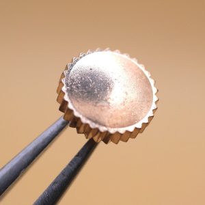 Couronne de montre Ø70 Filetage 1,20 Tube Ø36 - Plaqué or rose [NOS]