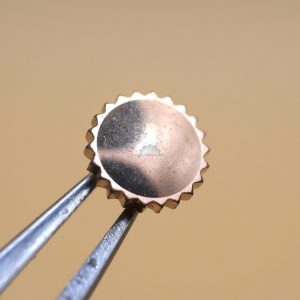 Couronne de montre Ø50 Filetage 1,20 Tube Ø30 - Plaqué or rose [NOS]