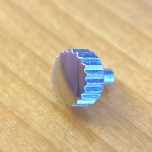 Couronne de montre Étanche canon long Ø40 filetage 0,90 - Chromé [NOS]