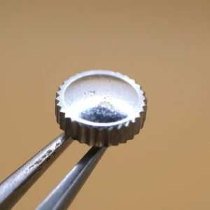 Couronne de montre Ø55 Filetage 0,90 Tube Ø30 - Chromé [NOS]