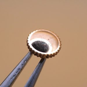Couronne de montre Ø45 Filetage 0,90 Tube Ø24 - Plaqué or rose [NOS]