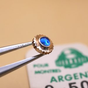 Couronne montre Anti-poussière Ø50 filetage 0,90 - Argent [NOS]