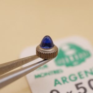 Couronne montre Anti-poussière Ø50 filetage 0,90 - Argent [NOS]