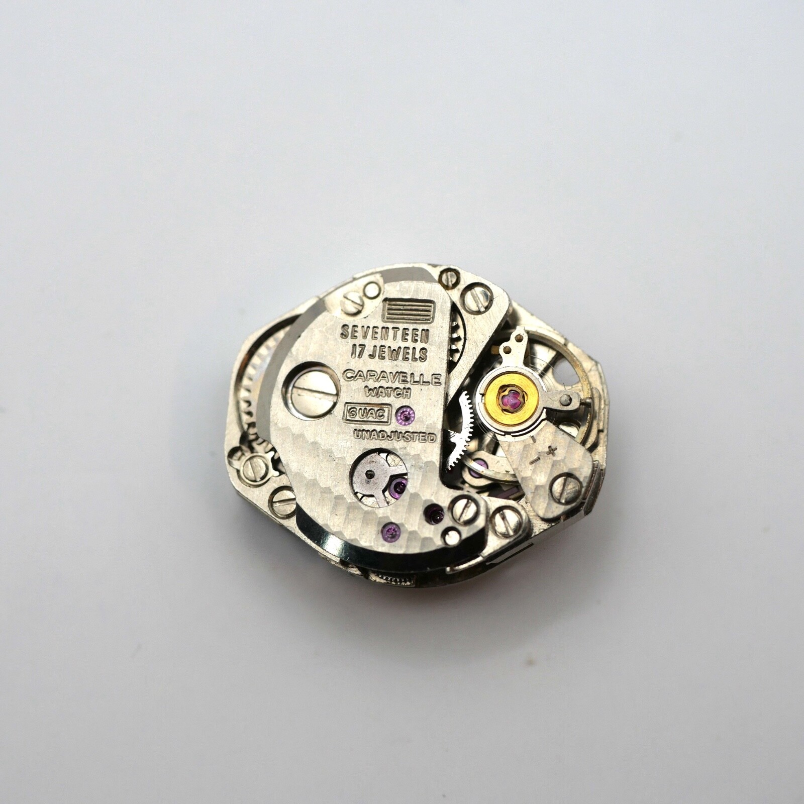 Mouvement pour pièces Bulova Caravelle 6UAC Balance OK (movement for parts)