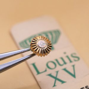 Couronne montre Louis XV Ø60 filetage 0,90 - Argent [NOS]