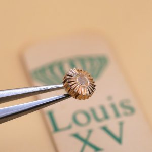 Couronne montre Louis XV Ø50 filetage 0,90 - Argent [NOS]